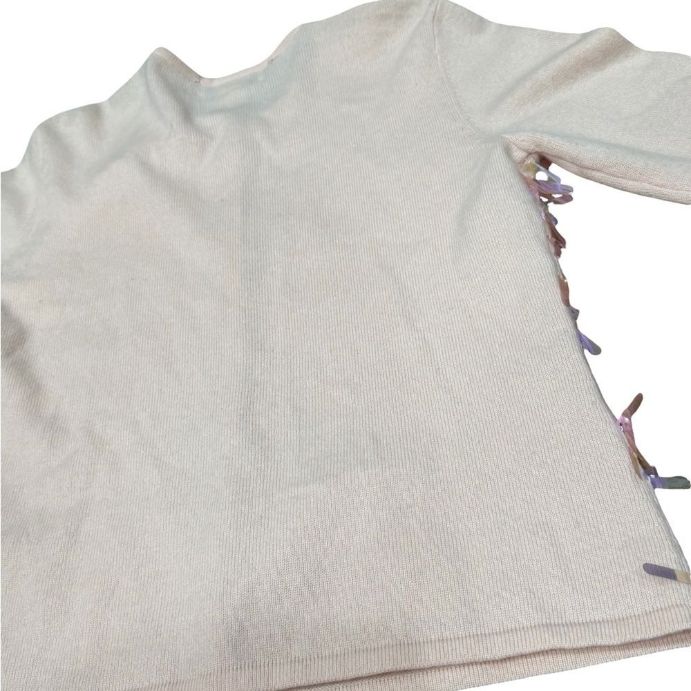 🌟 Cashmere Collection by Saks Fifth Avenue Iridescent Sequin‎ Cardigan - Size L - Picture 9 of 12